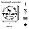 Novelty Dog Sign Waggy Tail Tavern, Eat Drink Have a Ball Reusable Craft Stencil/Template. (Small 7 X 7 inch (Image Dimensions 6 X 6))