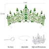 VELSCRUN Birthday Tiara Crowns for Women Girls Green Crystal Birthday Girl Headband Sash Elegant Princess Crown Happy Birthday Party Decorations Women Sisters Birthday Gift Hair Accessories