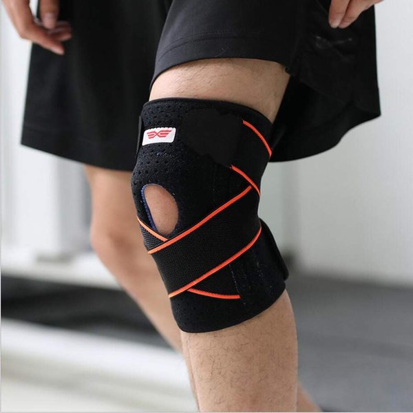 2020 Knee Sleeve, Knee Brace Compression Fit Support for Joint Pain and Arthritis Relief, Improved Circulation Compression - Single，Orange