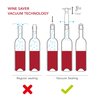 Vacu Vin Wine Saver Concerto - Black - 1 Pump 4 Stoppers - Wine Stoppers for Bottles with Vacuum Pump and Pourer - Reusable - Made in the Netherlands