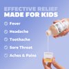 Genexa Children's Clean Acetaminophen | Pediatrician Preferred Ingredients | Pain & Fever Reducer for Kids | Dye Free, 0% Artificial Additives | Ages 2-11, Delicious Organic Blueberry Liquid, 4 fl oz