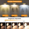 3Pack Picture Light Battery Operated Painting Lights for Wall Wireless Magnetic Display Art Light with Remote Controls,Dimmable&Timer Portrait Light for Art Frame Artworking,Wall Decor Puck Light-Gold