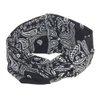 DINPREY Assorted Paisley Print Wide Bandana Knot Headbands Criss Cross Head Wrap Hair Band (4 Colors Pack B)