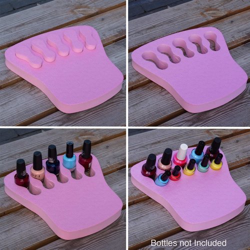 ButterFox Nail Polish Organizer Holder, Nail Art Manicure Hand Rest Work Station - Blush Pink