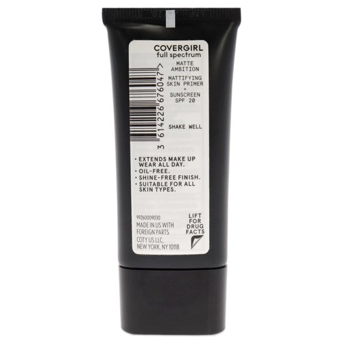 COVERGIRL Matte Ambition, Skin Primer Spf 20, 1.01 Ounce
