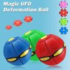 UFO Magic Ball, Pet Toy Flying Saucer Ball, Creative Doggy Disc Ball Stomp Magic Balls, Portable Decompression Flying Flat Throw Dog Ball Toy for Childrens Kids Small Dogs Outdoor Sports (Green)