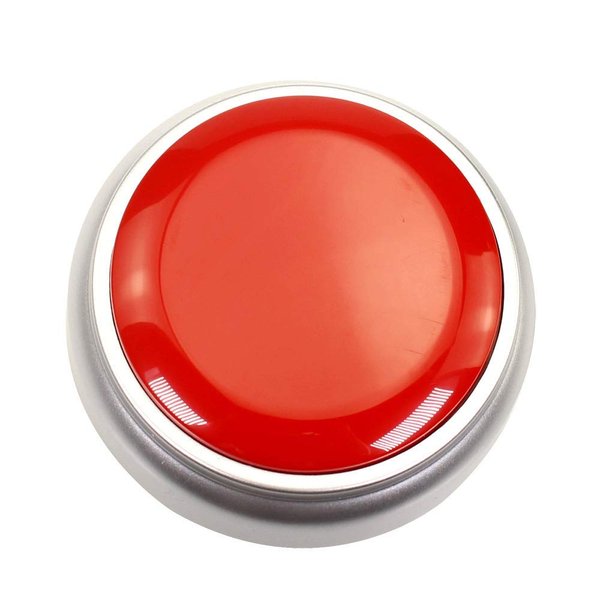 NESIGHTION Recorder Button 30 Second, Record Sound Button for Gift Toys Education（Red + Silver）