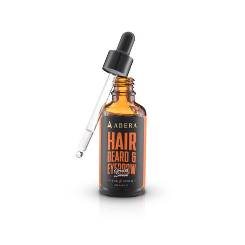 Abera Hair Growth Serum – Nourishes Scalp & Strengthens Hair with Biotin & Castor Oil