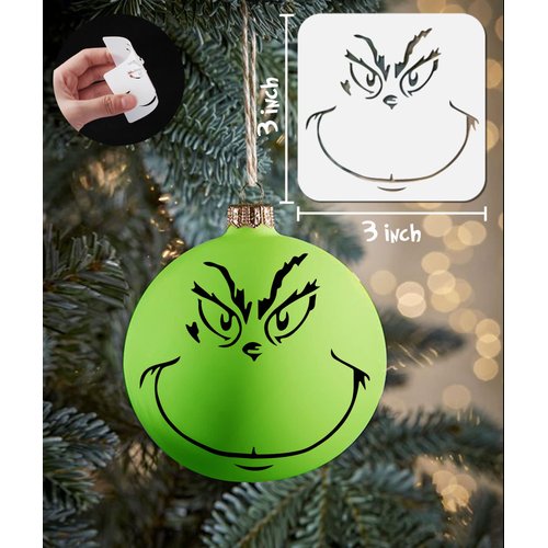 GYGOT 24PCS Small Christmas Stencils for Painting,3x3Inch Reusable Christmas Stencils for Making Christmas Ornaments/Wood Slice/Holiday Cards