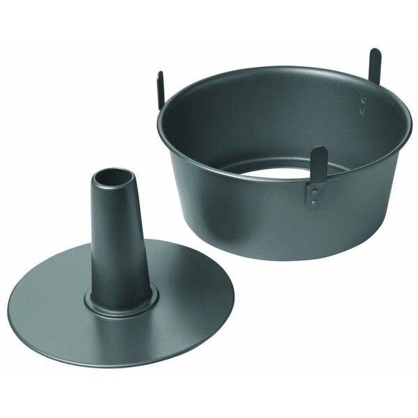 Chicago Metallic Professional 2-Piece 9.5-Inch Angel Food Cake Pan with Feet, 9.5 x 4