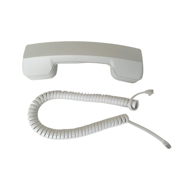 The VoIP Lounge Replacement White Handset Receiver with Curly Cord for Panasonic KX-T7000 Series Phone 7020 7030 7130 7135 7220 7230 7235 7420 7425 7431 7433 7436 7453 7456