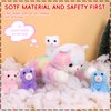 5 Pieces Cat Stuffed Animals for Girls, 1 Big Colorful Mommy Cat with 4 Mini Kittens, Soft Plush Toys for Kids 3 4 5 6 7 8 9 Years, for Baby, Toddler, Girls, Boys