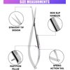 Cross Edge Spring Scissors 5 Inch straight Stainless Steel Precision Eyebrow & Eyelash Shaping & Trimming Scissor, Snips Squeeze Scissors, Embroidery, Knitting Micro Tip Craft Scissors (Silver)