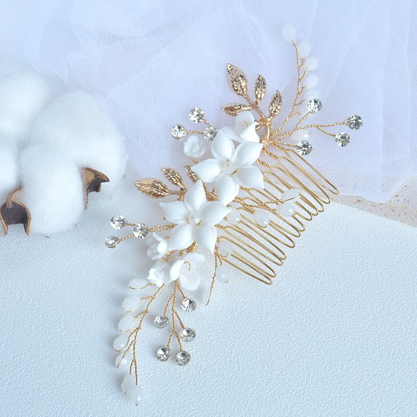 Beusoulover Wedding Hair Comb Clip, Wedding Hair Accessories for Brides, Crystal Bridal Hair Accessories Headpieces for Women, Girl, Party, Prom, (Style D)
