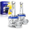 AUTOONE H8 H11 H16 LED Fog Light Bulbs or DRL, 6000K White Super Bright for Automotive Car Fog Lights Replacement, 50000 Hours Lifespan, Plug and Play, Pack of 2