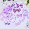 Bekecidi 20 PCS Girls School Hair Accessories Purple Bow Hair Clips Bow Headband Hair Ties Elastic Hair Bands Ribbon Hair Barrettes Hair Accessories for Toddlers Kids Christmas Birthday Gift