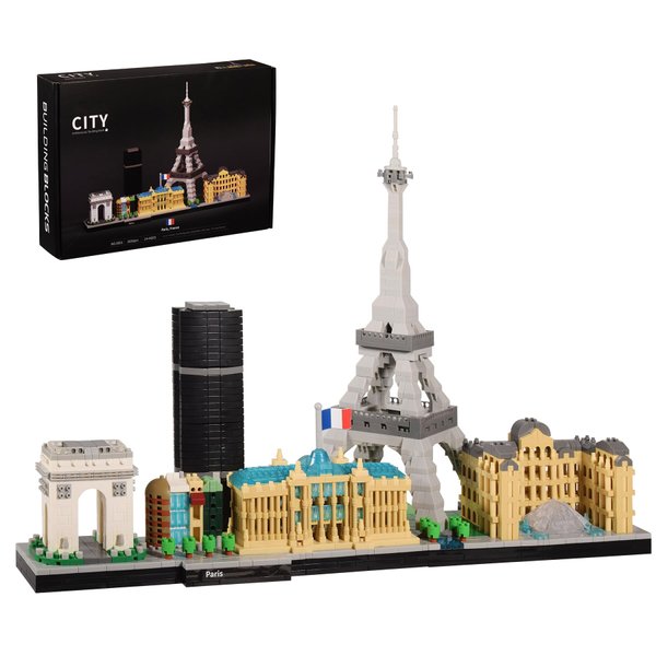 JXRLMB Paris Skyline Micro Building Blocks Architecture Set with Eiffel Tower and The Louvre Assembly Collection Model Kit 3D Toy for Adult and Children Age of 14+ 3680PCS