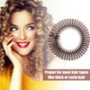 6 PCS Full Circular Stretch Comb Headbands Plastic Flexi Comb Circle Headbands with Teeth for Women's Hair Flexible Plastic Circle Comb Women Lady Stretch Plastic Full Circle Hair Comb (Brown)