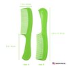 Allegro Combs 1003 Tangle Tamer Hair Comb Wide Tooth Shower Comb For Curly Hair Wet Or Dry Detangler Women’s Combs Made In The USA. 2 Piece. (Green)