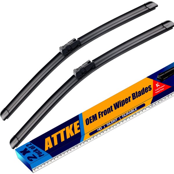 ATTKE OEM Quality Front Windshield Wiper Blades, Factory Replacement Mercedes-Benz C300 2015-2022 GLC300 2016-2019/22"+22" (Set of 2)