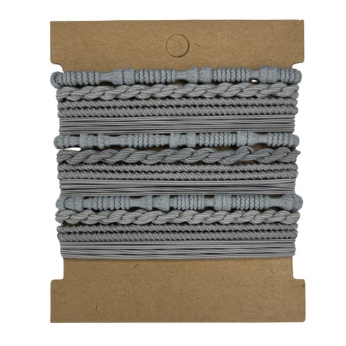 12pcs Hair Tie Bracelets, Boho Hair Ties, Hair Ties for Women, Elastic Hair Ties, Hair Bands for Ponytails (Gray)
