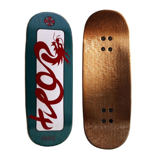 NOAHWOOD Handmade Fingerboard Deck 97.5x35mm 5-Layer Color Maple Pro concave Creative Design Mini Skateboard (2024 Loong)
