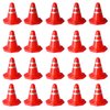 MDDEYEMEFO 100Pcs Mini Traffic Cones Tiny Simulation Road Parking Signs Plastic Traffic Roadblock Toy Ideal for Kids Construction Theme Party Favors（Suitable for Children Over 3 Years of Age）