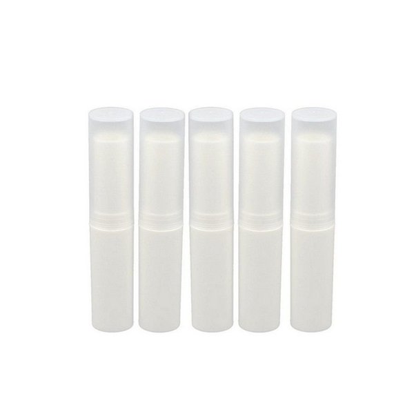 24Pcs Empty Lipstick Lip Balm Tube Container Holder Lip Gloss Case Tube Bottle for DIY(Rice White)