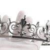 Royal Full King Crown Metal Crowns And Tiaras For Men Cosplay Wedding Prom Party Decorations Crown Headpieces Accessories (Black White)