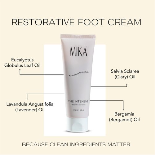 Mika Vie Foot Cream for Dry Cracked Heels | 25% Urea Cream for Feet with Vitamin E | Foot Moisturizer & Cracked Heel Treatment | Naturally Scented, Paraben and Phthalate Free