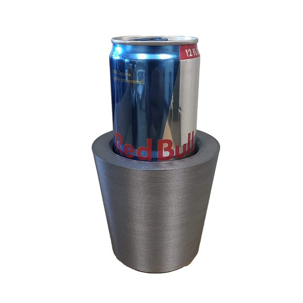 Red Bull Slim Can Cup Holder Adapter (3D Printed in The USA) (Space Grey)