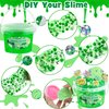 LAWOHO Frog Clear Slime 300ml, Green Clear Slime Kit for Girls Ages 8-12 with 8 Packs Slime Add-Ins, Slime for Kids Party Favors, Non Stick Slime with Clay, Birthday Halloween Christmas Easter Gifts