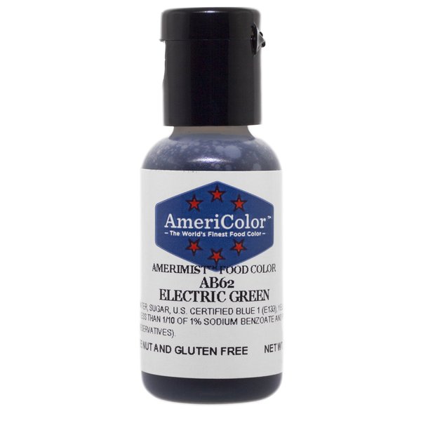 AmeriColor AmeriMist Electric Green Airbrush Food Color, .65 oz