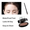 Moakxer Eyebrow Powder,Waterproof Eyebrow Stamp Powder Seal Perfect Nature Eye Brow Powder Tinting Coloring Kit Delicate Shape (201# Dark Brown)