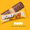 BUILT Protein Bars, Salted Caramel Puff, 12 bars, Protein Snacks, 17g of Protein, Collagen, Chocolate Protein Bar with only 140 calories & 6g sugar, Gluten Free, Great Protein Snack