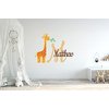 Giraffe Custom Name Wall Decal - Personalized Giraffe Wall Art Sticker - Boys and Girls Wall Decor - Nursery Wall Decal for Bedroom playroom Decoration (Wide 20"x14" Height)
