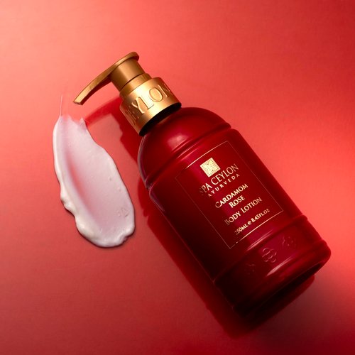 SPA CEYLON Cardamom Rose Hand Cream | Nourishing Hand Moisturizer with Mango Butter, Kokum Butter & Rice Bran | Uplifting Natural Hand Care for All Skin Types