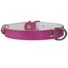 Dogs My Love Genuine Leather Felt Padded Dog Collar (14.25"-18" Neck; 3/4" Wide, Pink)