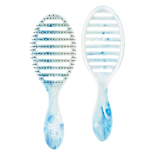 Wet Brush Speed Dry Hair Brush - Turquoise (Gemstone) - Vented Design and Ultra Soft HeatFlex Bristles Are Blow Dry Safe With Ergonomic Handle Manages Tangle and Uncontrollable Hair - Pain-Free