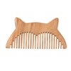Beaupretty Natural Wooden Wide Tooth Hair Comb Sandalwood Comb Anti-static Wood Comb Cute Cat Ears Comb Hair Brush Pocket Comb