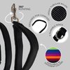 ActiveDogs Luxury Fleece Crossbody Dog Leash 6.5ft - Comfortable Hands Free Dog Leash with Adjustable Length, Durable Black Nylon & Built-in Handle - Wearable No Hands Dog Leash, Black