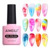 AIMEILI Nail Blooming Gel Nail Art Blossom Gel Soak Off U V LED Clear Blooming Gel for Spreading Effect, Marble, Floral Print Nail Art Design Manicure 10ml