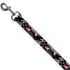 Dog Leash Flying Eagle American Flag 4 Feet Long 1.0 Inch Wide