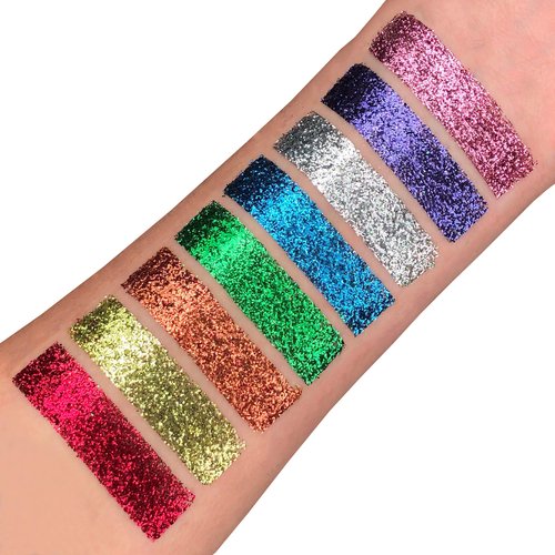 Fine Glitter Shakers by Moon Glitter – 100% Cosmetic Glitter for Face, Body, Nails, Hair and Lips - 0.17oz - Silver