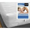Queen Size Vinyl Mattress Protector Zippered Encasement Cover 100% Waterproof Prevent Stains and Spills White