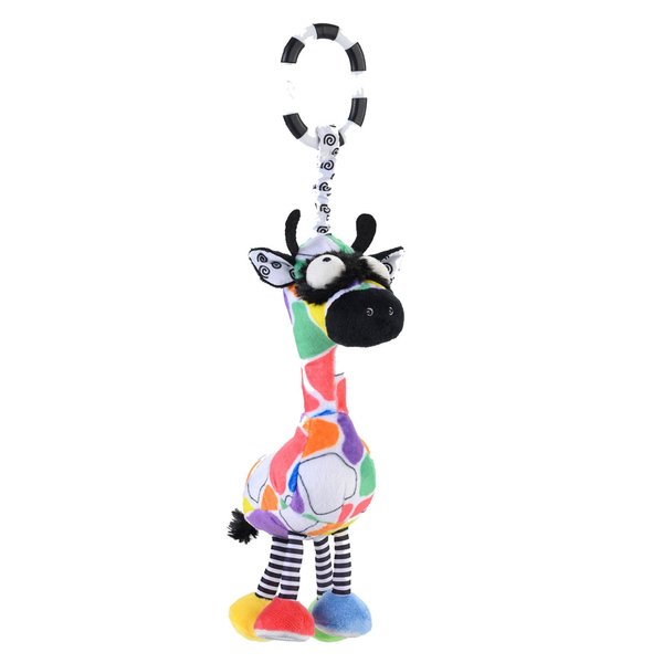 Inklings Baby Plush Chime & See Attachable Hanging Activity Toy Jaffy The Fringe Footed Giraffe Gender Neutral Funky Fun Sensory Gift