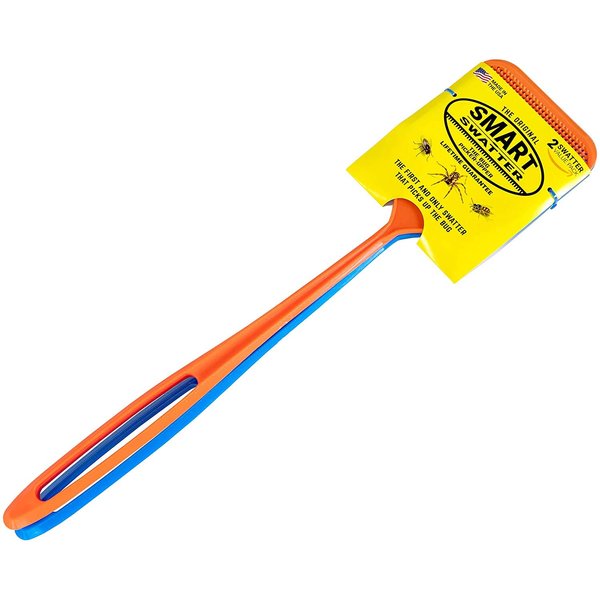 Smart Swatter Fly Swatters | Assorted Color 2 Pack | Picks UP The Bug w/ 904 Spikes | Patented & Made in The USA | Insects, Bugs and Fly Killer