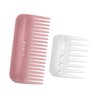 Gimme Beauty - Pink & White Shower Comb Set - Strong Wide Tooth Comb for Wet Hair Brushing & Distributing Product - The Perfect Detangling Comb for Curly Hair (2 Count)