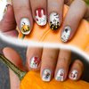 TailaiMei 18 Sheets Holiday Nail Stickers, Halloween Christmas Thanksgiving Day Seasonal Nail Art Decals for Fall and Winter DIY Nail Decorations