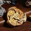 DNDND Metal Dice Roulette 7 in 1,All in 1 D&D Spinner Metal Dice with Gorgeous Gift Box for Dungeons and Dragon and Tabletop Game (Brass)